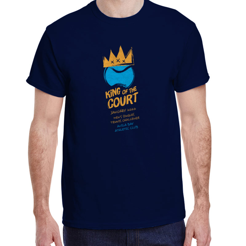 King of the Court Tshirt for Tennis Tournament M Link Creative